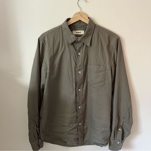 Buck Mason draped twill one pocket shirt
